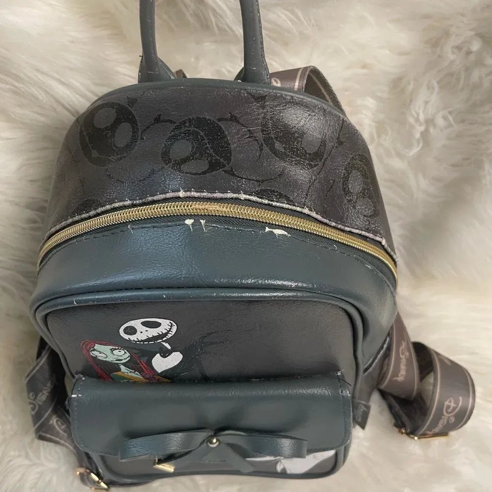 Disney The Nightmare Before Christmas Synthetic GrayMini Backpack —